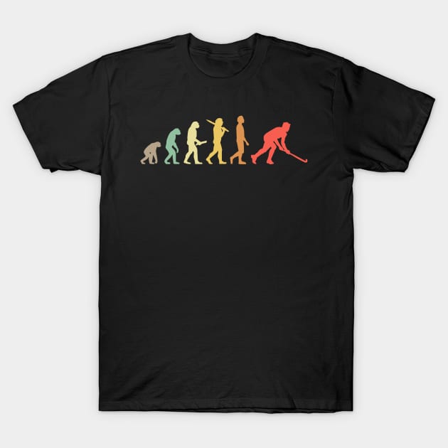 Retro Hockey Evolution Gift For Hockey Players T-Shirt by OceanRadar